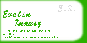 evelin knausz business card